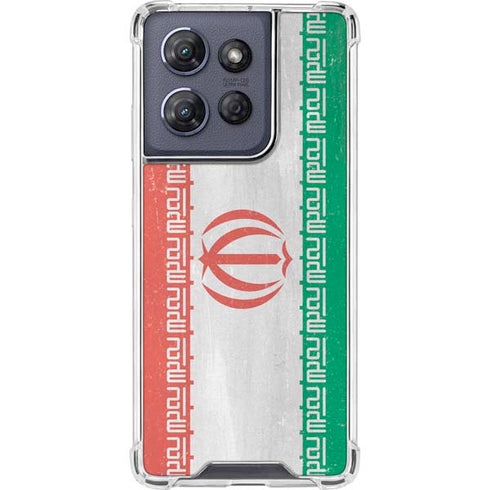 Iran Flag Distressed Moto G Play 5G (2025) Clear Case